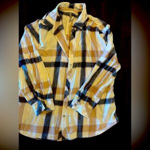 Plaid Button-Up Shirt